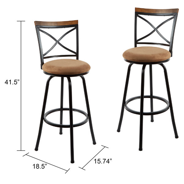 Fleur De Lis Living Spokane Adjustable Height Swivel Bar Stool